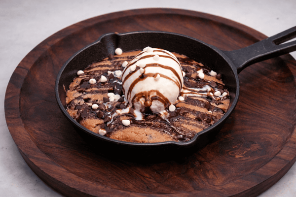 Warm cookie dough pie